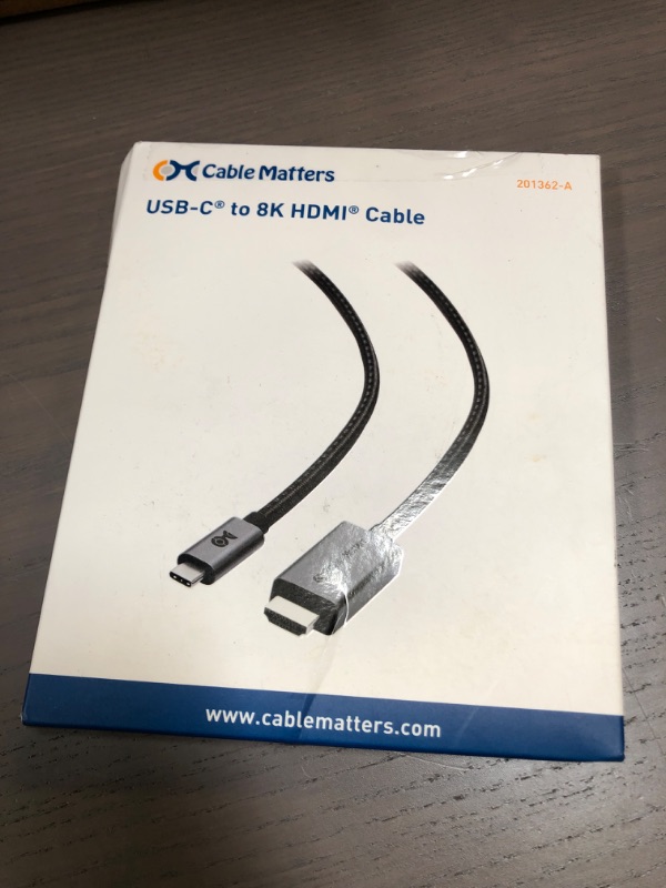 Photo 2 of Cable Matters 8K USB C to HDMI 2.1 Cable 6 ft, Support 4K 120Hz and 8K 60Hz HDR - Thunderbolt 3, Thunderbolt 4, USB4 Port Compatible - Max Resolution on Any MacBook via This Cable is 4K 60Hz