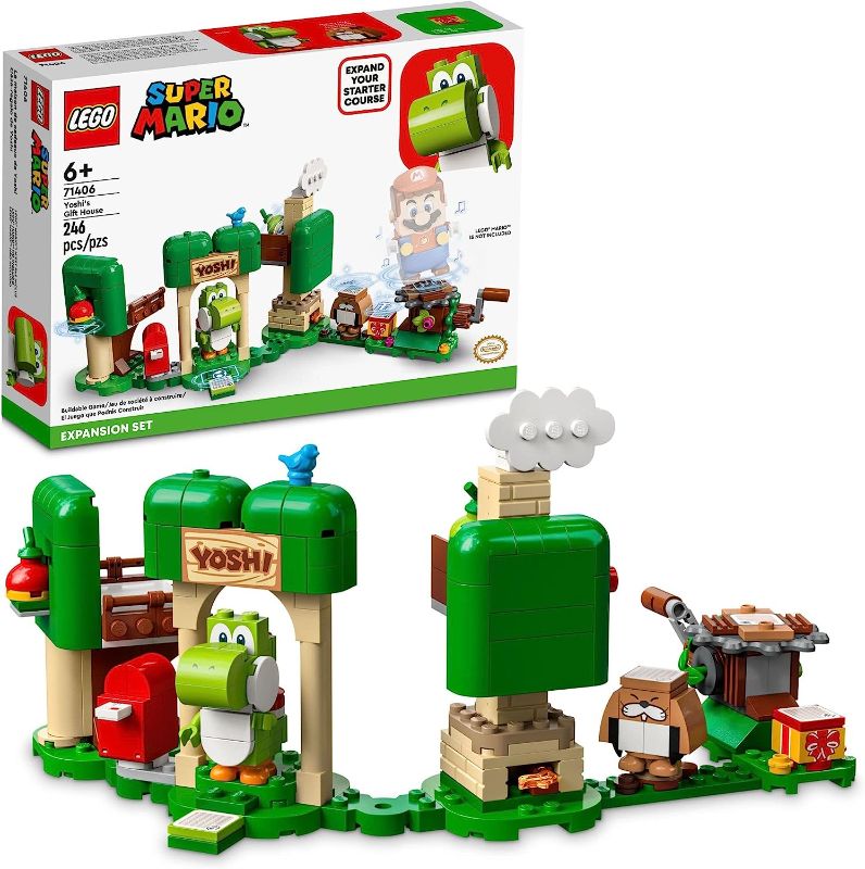 Photo 1 of LEGO Super Mario Yoshi's Gift House Expansion Building Toy Set 71406 - Featuring Iconic Yoshi and Monty Mole Figures, Great Gift for Boys, Girls, Kids, or Fans of The Games and Movie Ages 6+
