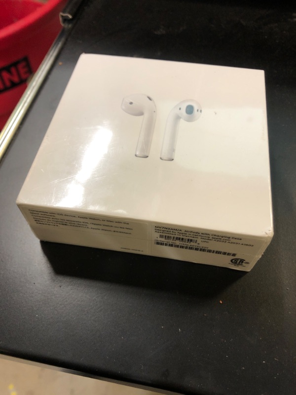 Photo 2 of Apple AirPods (2nd Generation) Wireless Ear Buds, Bluetooth Headphones with Lightning Charging Case Included, Over 24 Hours of Battery Life, Effortless Setup for iPhone
