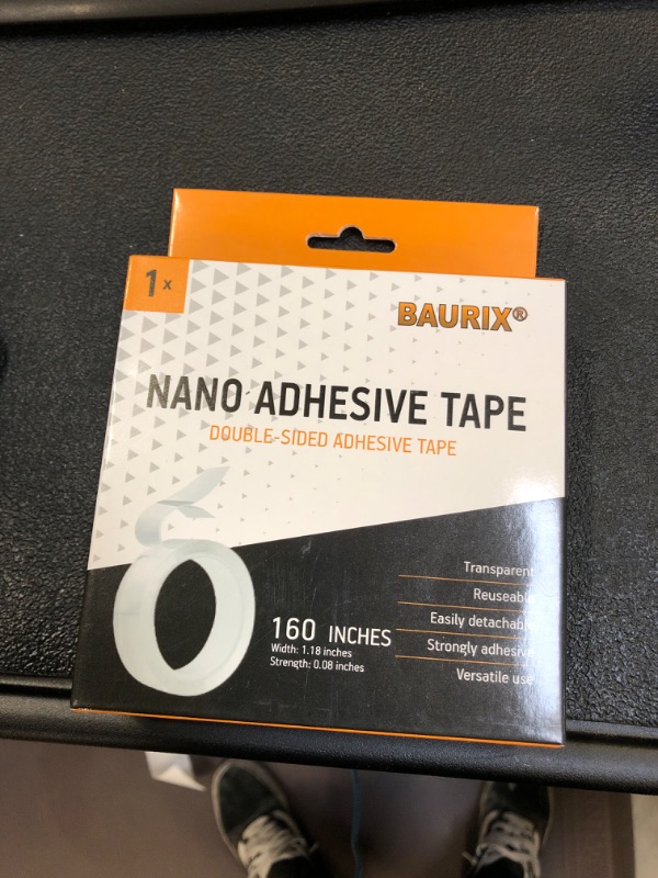 Photo 2 of BAURIX® Nano Tape, Strong Double Sided Tape Heavy Duty, Clear Double Sided Mounting Tape, Reusable Adhesive Tape for Wall Hanging, Two Sided Tape Heavy Duty, Carpet Tape - Rug Tape, 13ft Long 160 Inch x 1.2 Inch 1