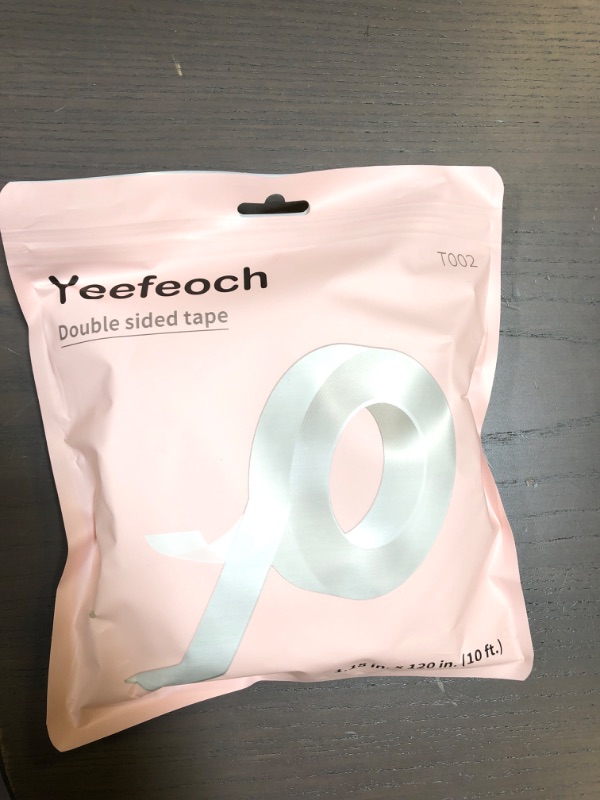 Photo 2 of Yeefeoch Double Sided Tape Heavy Duty, Adhesive mounting Picture Hanging Strips Adhesive DIY Nano Tape for Wall Heavy Tape, T002 ?Double Sided Tape Heavy Duty (M, 0.07 in*1.18 in*10 Feet)