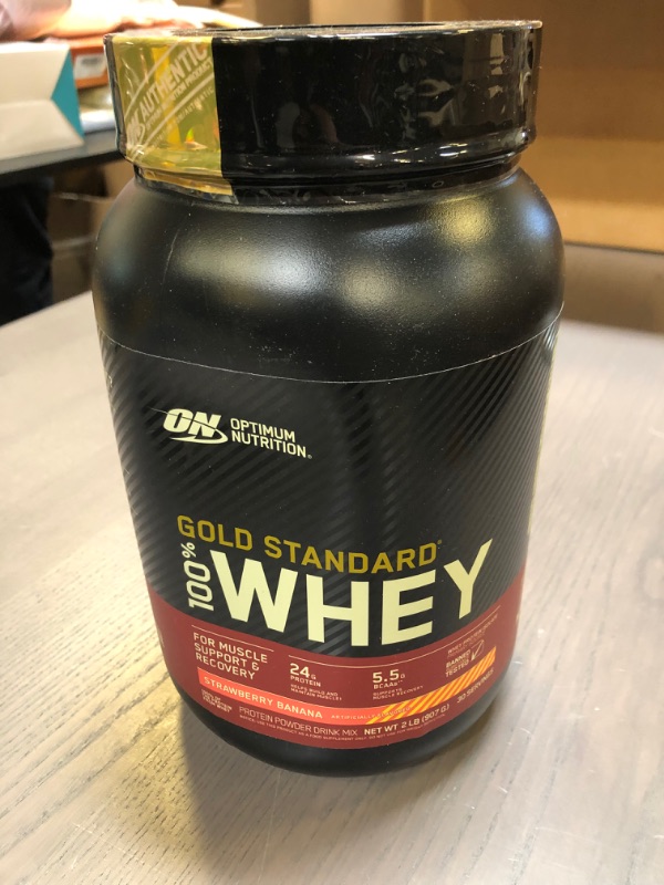 Photo 3 of Optimum Nutrition Gold Standard 100% Whey Protein Powder, Strawberry Banana 2 Pound 