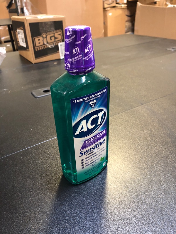 Photo 2 of Act Total Care Anticavity Fluoride Mouthwash Sensitive Formula Mint - 18 oz