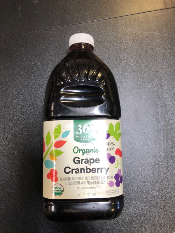 Photo 2 of 365 by Whole Foods Market, Organic Grape Cranberry Flavored Juice Blend from Concentrate, 64 Fl Oz Grape Cranberry 64 Fl Oz (Pack of 1)