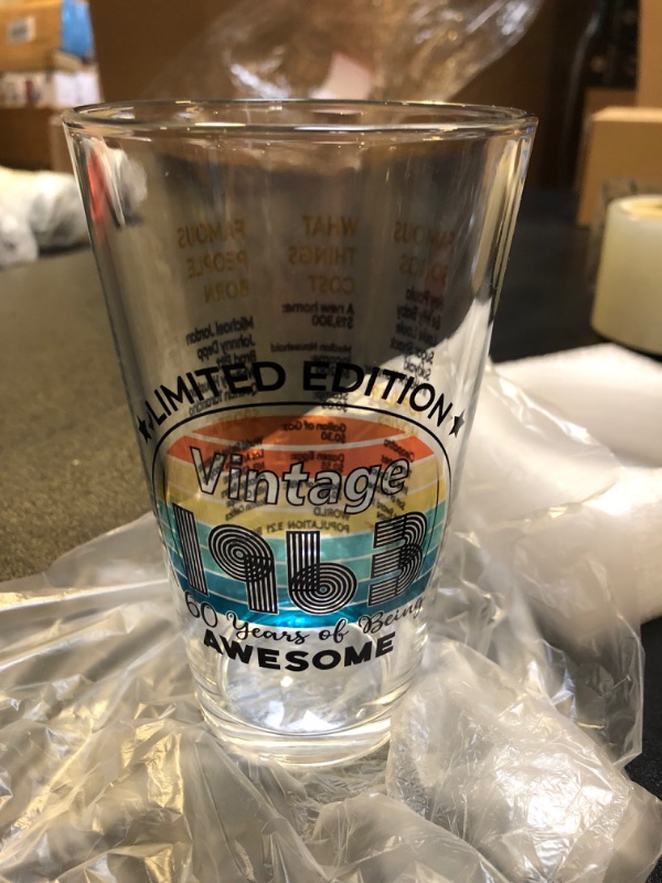 Photo 1 of Fatbaby 1963 60th Birthday Gifts Beer Glass