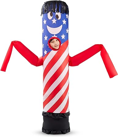 Photo 1 of Spooktacular Creations Inflatable Costumes for Kids American Flag Air Dancer Tube Man Wavy Arm Guy Costumes with Blower for Halloween Costume Parties