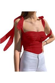 Photo 1 of Velius Corset Tops for Women Backless Bandage Lace Up Large