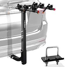 Photo 1 of 3 Bike Rack Bicycle Carrier Racks Hitch Mount Double Foldable Rack for Cars, Trucks, SUV's and minivans with a 2" Hitch Receiver
