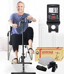 Photo 1 of vPedal Exerciser Bike Hand Arm Leg and Knee Peddler Adjustable Fitness Equipment for Seniors, Elderly Home Pedal Exercise Bike for Total Body, with Gift Box & Monitor
