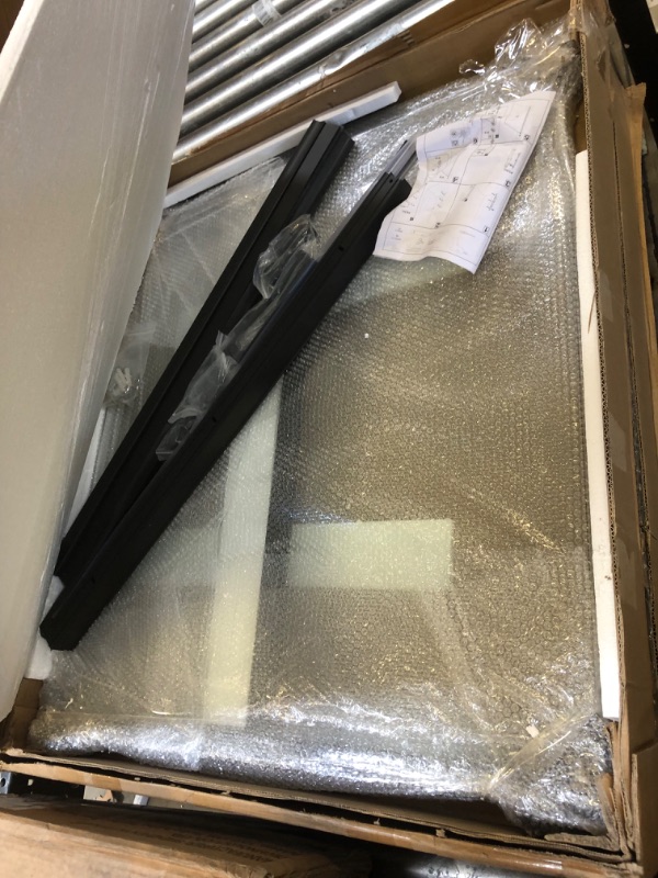 Photo 2 of Goodyo Bathtub Screen Panel Shower Door for Bathtub 180° Pivot 1/4 mm Glass,31.5"X55",Black