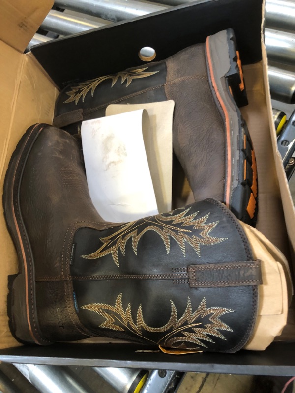 Photo 2 of Ariat WorkHog Waterproof Composite Toe Work Boots - Men's Safety Toe Western Boot 10.5 Wide Bruin Brown/Coffee