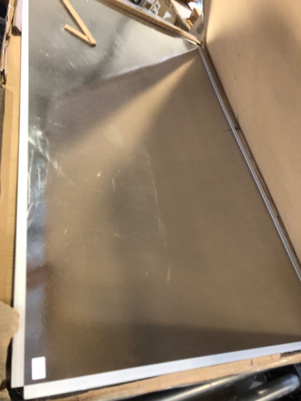Photo 3 of VIZ-PRO Magnetic Dry Erase Board / Whiteboard, 5' X 3', Silver Aluminium Frame 60 X 36 Inches