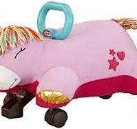 Photo 1 of Little Tikes Unicorn Pillow Racer, Soft Plush Ride-On Toy for Kids Ages 1.5 Years and Up, Large, Pink
