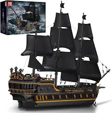 Photo 1 of Mould King 13186 Pirates Ship Model Building Blocks Kits, MOC Large Black Pearl Ship Sailboat Model Construction Set to Build, Gift for Kids Age 8+/Adults Collections Enthusiasts(5266+ Pieces)