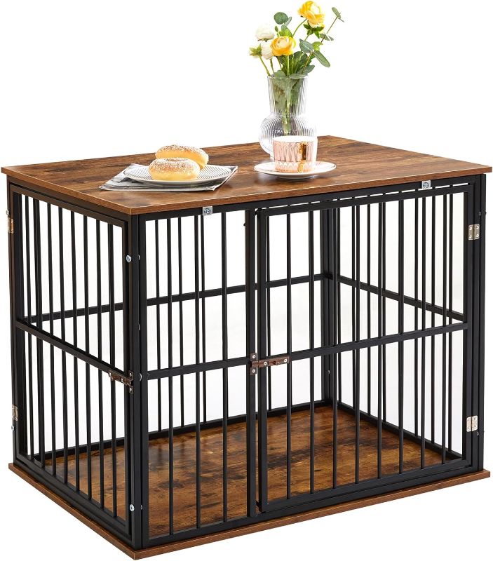 Photo 1 of Made4Pets Dog Crate Furniture for Small Dogs, Heavy-Duty Dog Cage Chew-Resistant with Washable Cushion, Small Dog Kennel House for Indoor and Outdoor Use, Modern Side End Table, 25"*18.5"*22.8"
