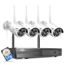 Photo 1 of [Expandable 10CH,2K] Hiseeu Wireless Security Camera System with 1TB Hard Drive with One-Way Audio,10 Channel NVR 4Pcs 1296P 3MP Night Vision WiFi Security Surveillance Cameras DC Power Home Outdoor
