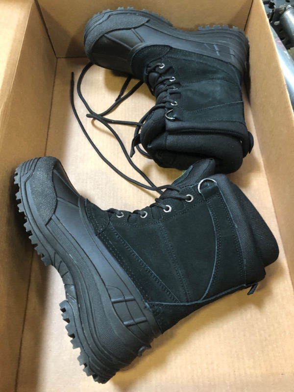 Photo 2 of Men's Winter uggs are Waterproof, Non-Slip, Safe and Warm Outdoor Classic Suede, Detachable Lining, Non-Slip Rubber Outsole, Mid-Calf Height Boots Black