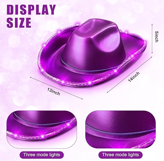 Photo 1 of  Cowboy Hat LED Light Up Hat
PACK OF 2