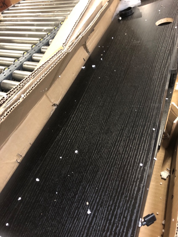 Photo 1 of FABATO 59'' Floating TV Stand with LED Light Power Outlet, Floating Shelf for Under TV Wall Mount with Storage Shelf, Media Console Entertainment Center for Living Room, Black LED 59'' Black