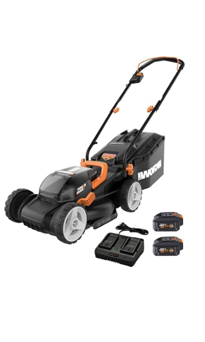Photo 1 of Worx WG779 40V Power Share 4.0Ah 14" Cordless Lawn Mower (Batteries & Charger Included) & WORX 20V GT 3.0 (1) Battery & Charger Included