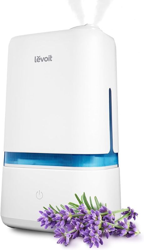 Photo 1 of LEVOIT 4L Humidifiers for Bedroom Large Room & Essential Oil Diffuser, Quiet Cool Mist for Home, Baby and Plants, Last up to 40Hours, Dual 360° Rotation Nozzles, Handle Design, Auto Shut Off, Blue

