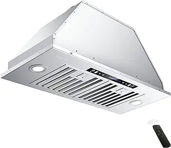 Photo 1 of IKTCH 30 inch Built-in/Insert Range Hood 900 CFM, Ducted/Ductless Convertible Duct, Stainless Steel Kitchen Vent Hood with 4 Speed Gesture Sensing&Touch Control Panel(IKB01-30)
