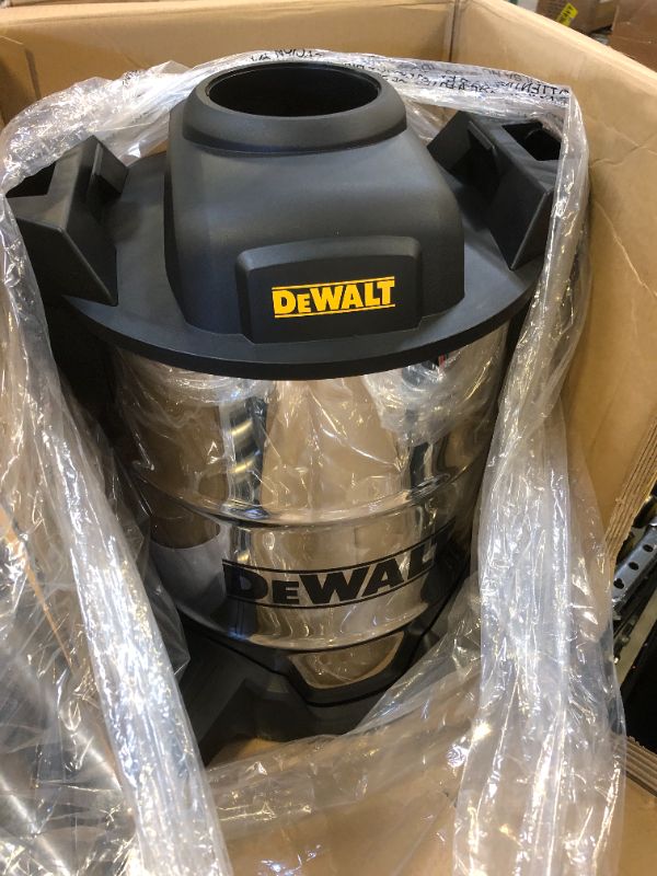 Photo 2 of DEWALT Separator with 10 Gal Stainless Steel Tank, 99.5% Efficiency, High-Performance Cycle Powder Filter, Dust Cyclone Collector, DXVCS003, White