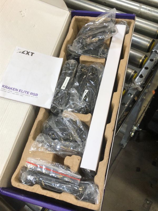Photo 1 of NZXT Kraken Elite RGB 360-360mm AIO CPU Liquid Cooler - Customizable 2.36"" Wide-Angle LCD Display for GIFS, Images, Performance Metrics - High-Performance Pump - 3 x F120 RGB Core Fans - Black Kraken Elite RGB 360mm Radiator Black