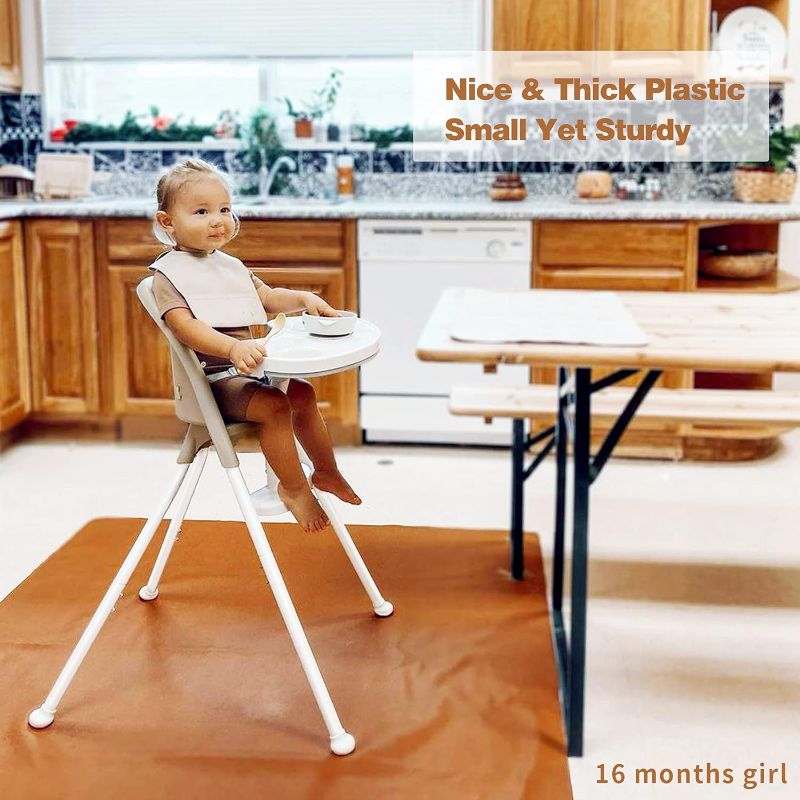 Photo 1 of FUNNY SUPPLY 3-in-1 Cute Folding High Chair, Perfect Modern Space Saving Highchair with Detachable Double Tray, 3-Point Harness, Cream Color
