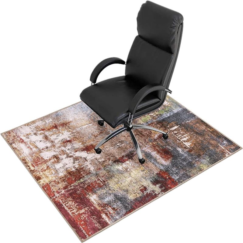 Photo 1 of Anidaroel Office Chair Mat for Hardwood and Tile Floor, 35"X47" Computer Chair Mat for Rolling Chair, Desk Chair Mats, Low-Pile Carpet, Anti-Slip Floor Protector Rug
