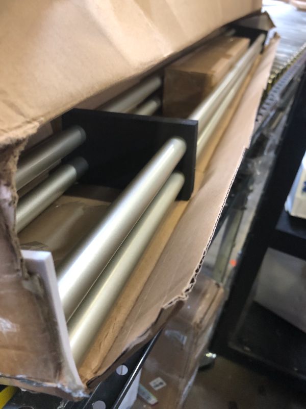 Photo 1 of QITERI 3/4 Inch Curtain Rod Single Window Rods 72 to 144 Inches,Acrylic Diamond Finials,Gold Nickel,2 Pack Nickel 72-144" | 2 Pack