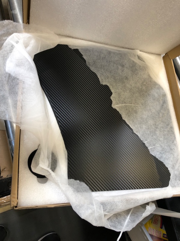 Photo 2 of FURYENGRAVER Big Space Desk for Tesla Model Y Model 3 Tray for Eating Laptop iPad or Notebook Tesla Model Y Model 3 Accessories Carbon Fiber Texture