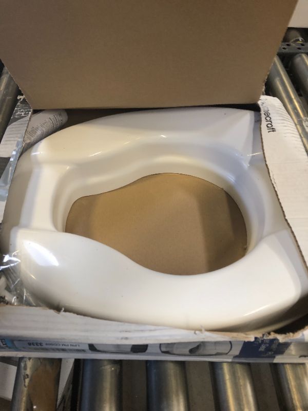 Photo 2 of Homecraft Savanah Raised Toilet Seat 2" Without Lid, Elongated & Elevated Lock Seat Support for Elderly, Handicapped and Disabled Users, White Colour 2" without Lid Adjustable Bracket Bathroom Aid (Eligible for VAT relief in the UK)