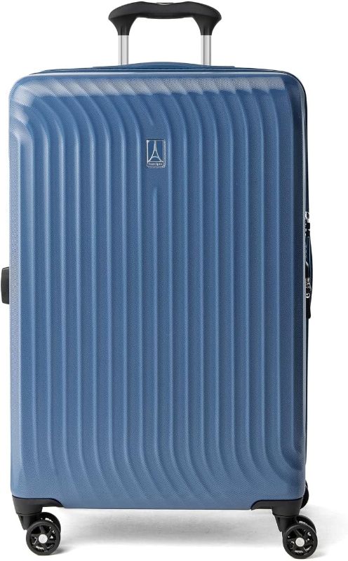 Photo 1 of Travelpro Maxlite Air Hardside Expandable Carry on Luggage, 8 Spinner Wheels, Lightweight Hard Shell Polycarbonate Suitcase, Ensign Blue, Checked Medium 25-Inch
