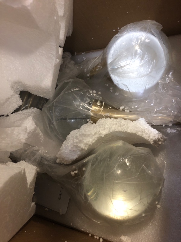 Photo 2 of 3 Light Gold Pendant Lighting, 15W Modern Dimmable LED Teardrop Crystal Chandelier Cluster Pendant Light for Kitchen Island Dining Room Hallway
