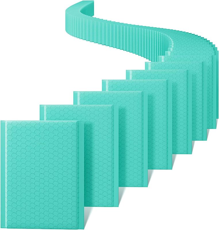 Photo 1 of Metronic Bubble Mailers 6x10" 100 Pack Usable Size 6x9" Teal Padded Envelopes Self-Seal Small Bubble Mailers Cushioning Bubble Envelopes for Shipping Small Items Jewelry Makeup Gifts
