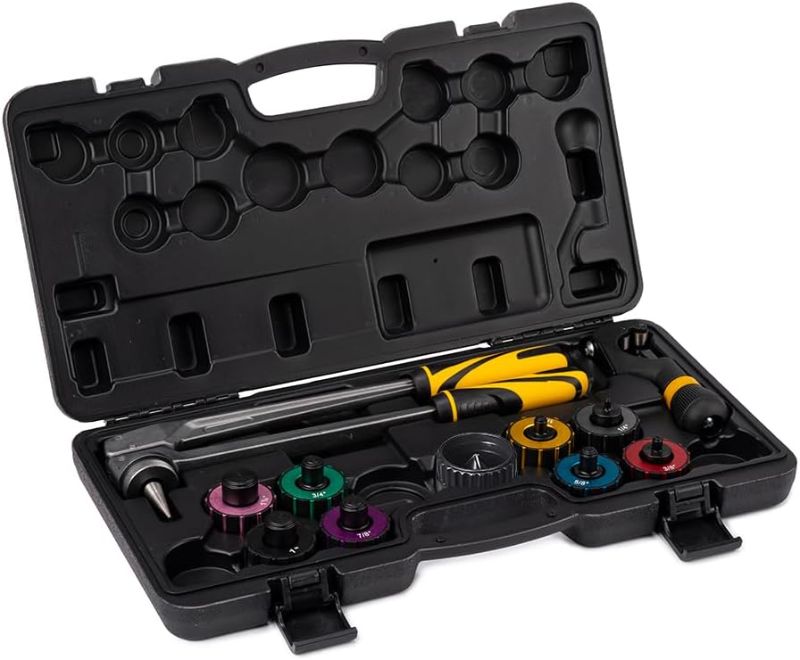 Photo 1 of Z Zn100s  Expanding Tool Set - Premium High-Quality Metal, 8 Color-Coded Heads, Copper Pipe Cutter & Inner Outer Reamer, Ideal for Oil, Water, Hose Fittings, Swaging, & AC Maintenance
