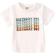 Photo 1 of Size 90--Ritatte Birthday Boy Shirt Toddler Boys Birthday Outfit 1st 2nd 3rd 4th 5th Gift Short Sleeve Party T-Shirt(White)