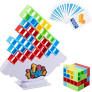 Photo 1 of 64Pcs Tetra Tower Game,Stack Attack Board Games for 2 Players Family Games Building Blocks Stacking Balance Games Toys for Kids Adults