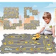 Photo 1 of Blueyak Puzzles Racer Car Track Play Set? Toddler Puzzle DIY Assembling Electric Trolley Construction Toys Vehicle & Puzzle Board Puzzle Track Car Montessori Toy