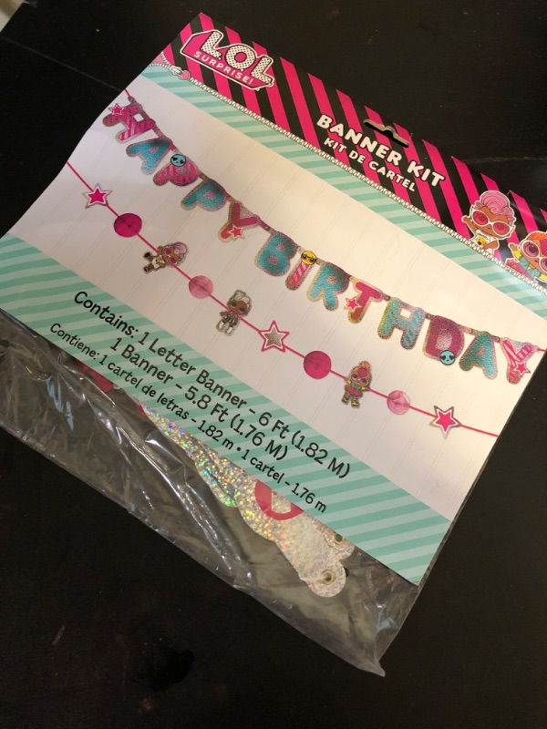 Photo 2 of LOL Surprise Add-An-Age Birthday Letter Banner - 10 1/2' x 10", 1 Set