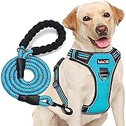 Photo 1 of tobeDRI No Pull Dog Harness Adjustable Reflective Oxford Easy Control Medium Large Dog Harness with A Free Heavy Duty 5ft Dog Leash