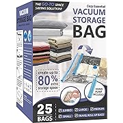 Photo 1 of 25 Pack Space Saver Bags (5 Jumbo/5 Large/5 Medium/5 Small/5 Roll) Compression Storage Bags for Comforters and Blankets, Vacuum Sealer Bags