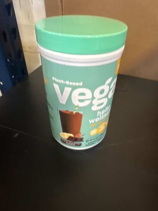 Photo 2 of exp date07/2024--Vega Hello Wellness You’ve Got Guts Blender Free Smoothie, Choco Cinnamon Banana (14 Servings) Plant Based Vegan Protein Powder, 5g Prebiotic Fiber, 0g Added Sugar, 14.3oz (Packaging May Vary) Gut Health - Choco Cinnamon Banana