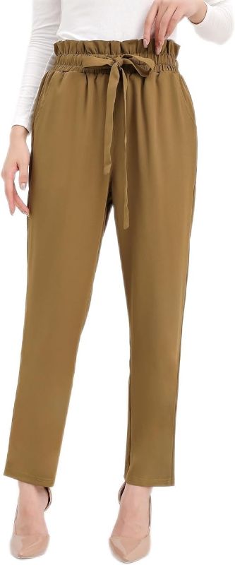 Photo 1 of Women Pencil Pants, Women Casual, Paper Bag Waist Pants,Suitable for Wearing in Offices, Schools and Companies   size   small 