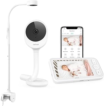 Photo 1 of NETVUE Baby Camera Monitor Video - Peekababy 4 in 1 Bracket Meets the Needs of Parents in All Scenarios, Baby Monitor with Camera and Audio, 5" Display, 2-Way Talk, Free Smart Phone App, Cry Detection