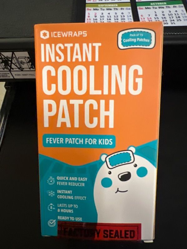 Photo 2 of ICEWRAPS Kids Cool Pads | Cooling Stickers for Fever and Discomfort | Pack of 15