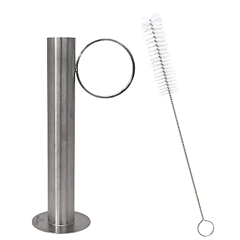 Photo 1 of Maple Syrup Hydrometer Test Cup and Cleaning Brush for Consistently Delicious Pure Syrup and Easy Clean-up - Stainless Steel - 10 Inches Tall
