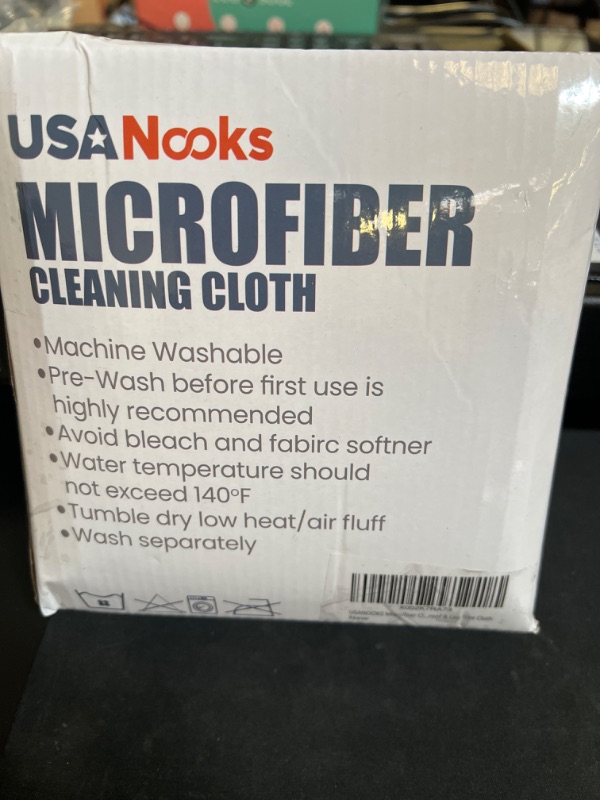 Photo 2 of USANOOKS Microfiber Cleaning Cloth Grey - 12 Packs 12.6"x12.6" - High Performance - 1200 Washes, Ultra Absorbent Towels Weave Grime & Liquid for Streak-Free Mirror Shine - Car Washing Cloth