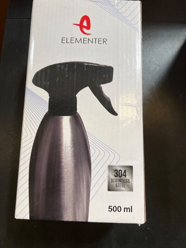 Photo 2 of ELEMENTER Oil sprayer for cooking - 304 stainless steel design with refill funnel for no mess! Perfect olive oil sprayer looks great in any kitchen. Perfect for gifts. (ELEM_001)